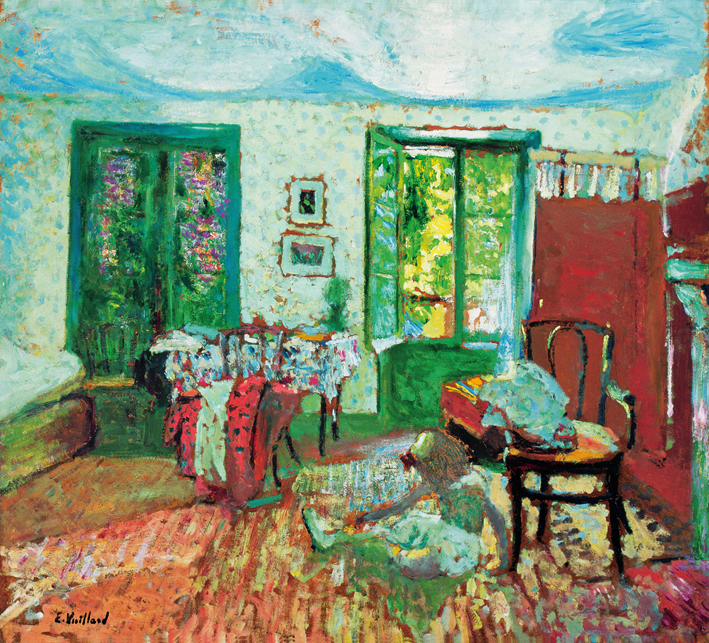  Edouard Vuillard —— 卧室里的安妮特 油画 50x45